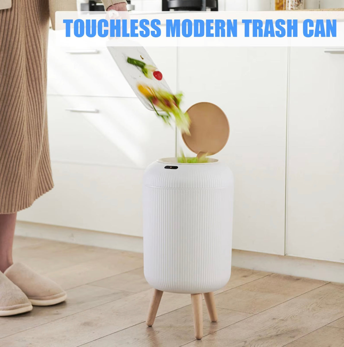 Smart Trash Can, Motion Sensor Trash Can for Bedroom, Bathroom, Kitchen, Office